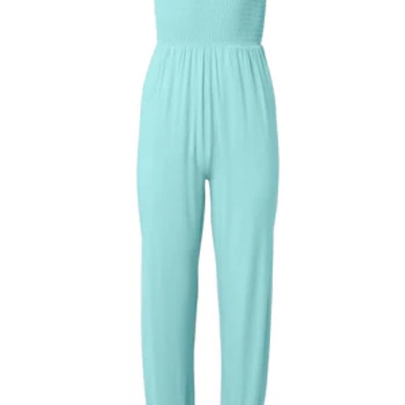 Sea Blue Tube top Jumpsuit - LG - Picture 5 of 8